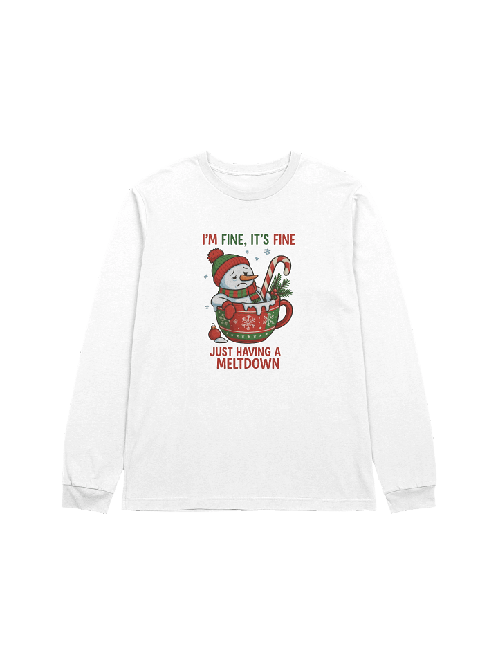 Melting Snowman Christmas Long Sleeve Tee product image (21)