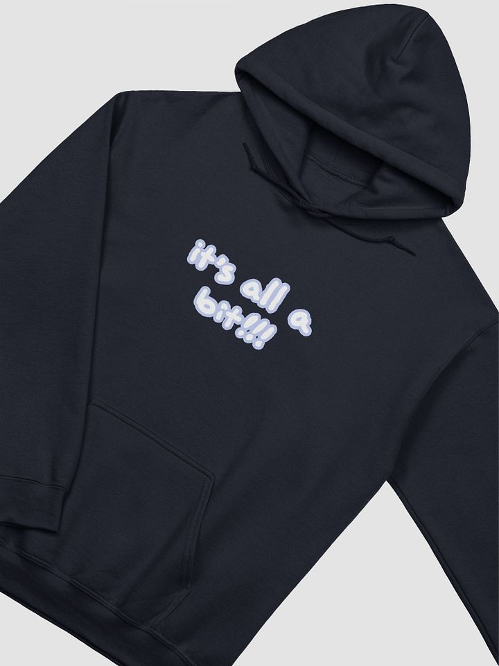 “It’s all a bit!!!” (lined design, #BDCAEF) classic hoodie product image (1)