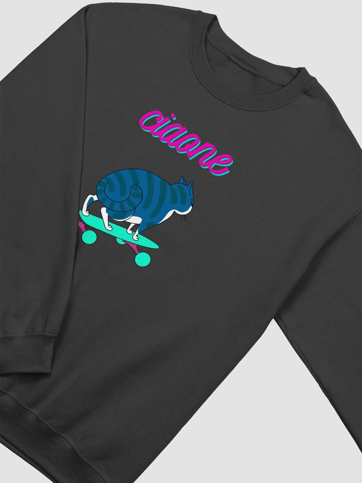 "Ciaone" Gatto Skater Felpa a Girocollo Multicolore product image (3)
