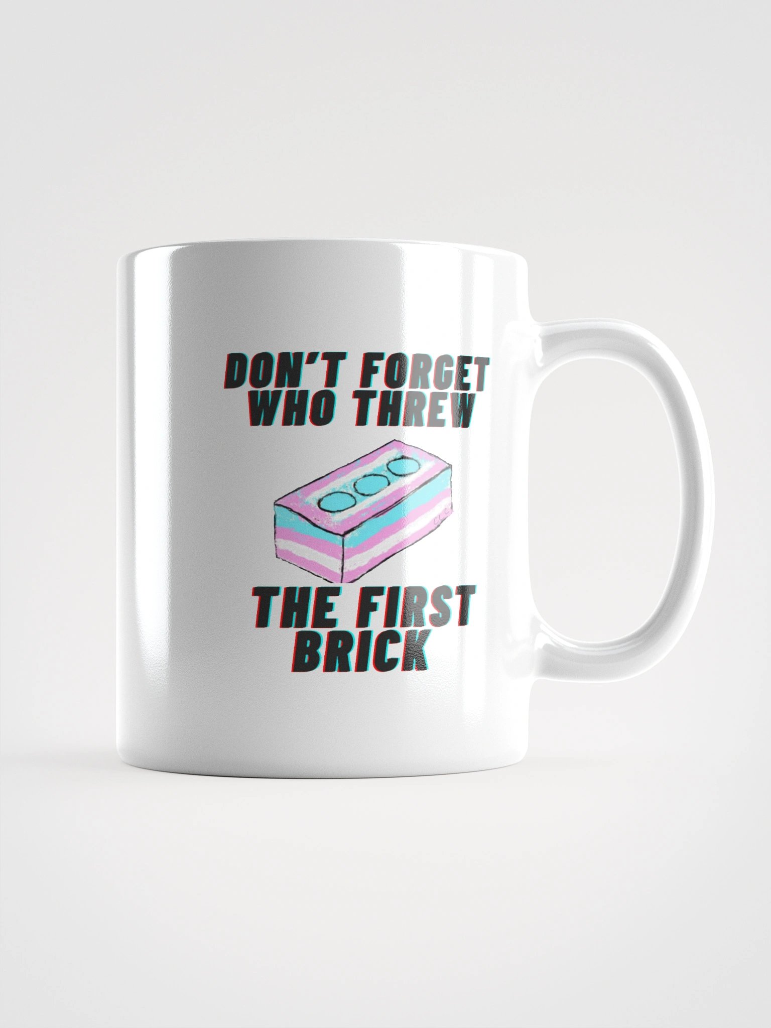 Don't Forget Who Threw The First Brick Mug-White product image (1)