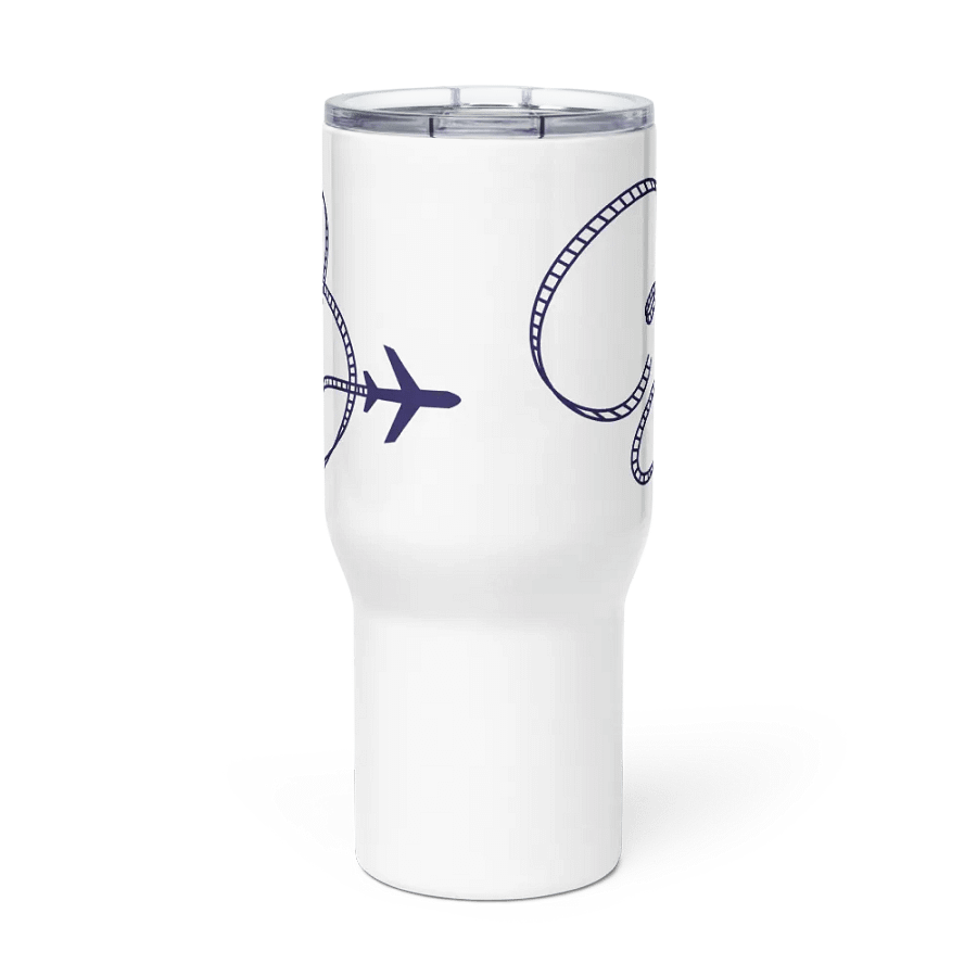Coaster Breaks Travel Mug with a Handle - White & Navy product image (2)