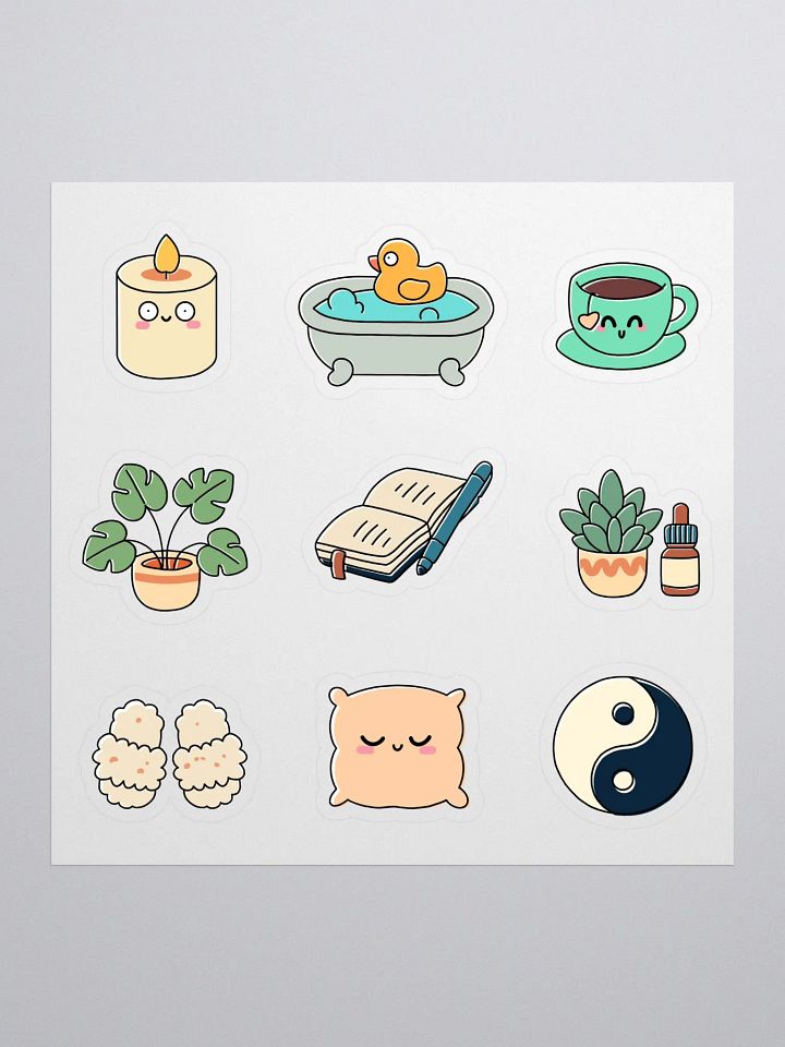 Self-Care & Mental Health Stickers Pack – Kawaii Stickers for Wellness, Journals, and Planners product image (1)