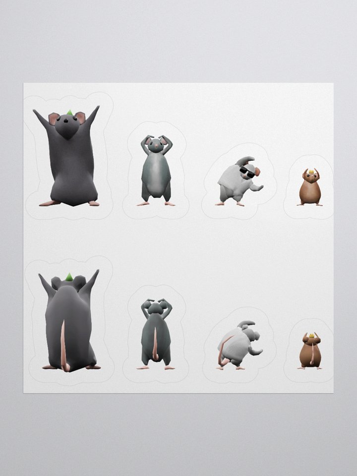 Rat Party YMCA Sticker Set product image (1)