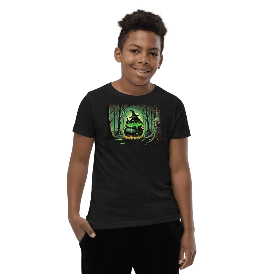 Cauldron Monster Stirring Witch's Brew Youth T-Shirt product image (8)