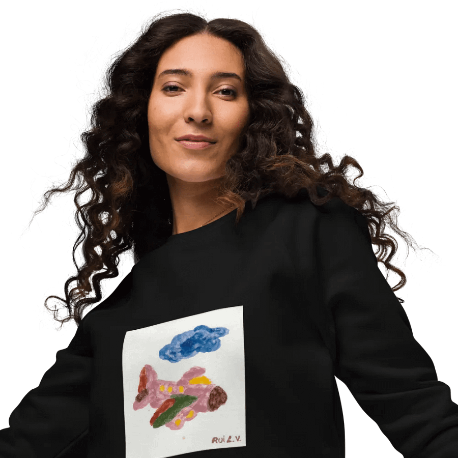 Kid Airplane (SOL'S Unisex Organic Raglan Sweatshirt) product image (7)