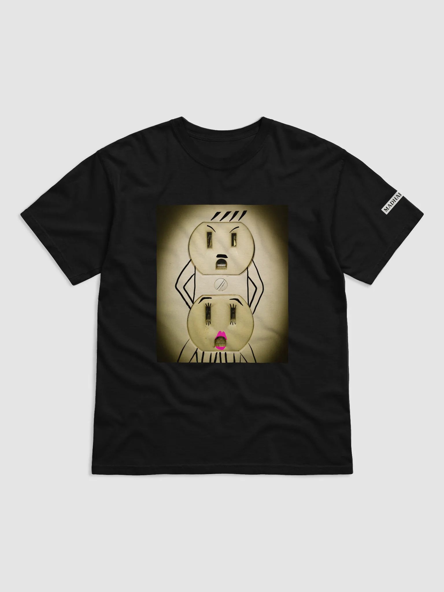 Whimsical Faces Wall Outlet Art Tee product image (1)