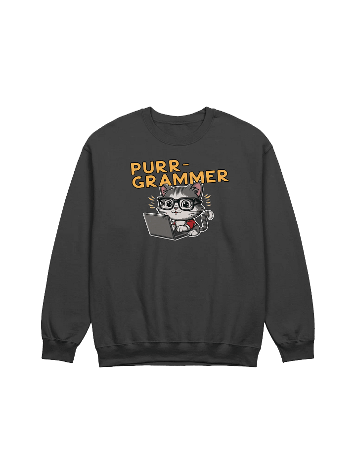 Purr-grammer Cat Crewneck Sweatshirt product image (1)