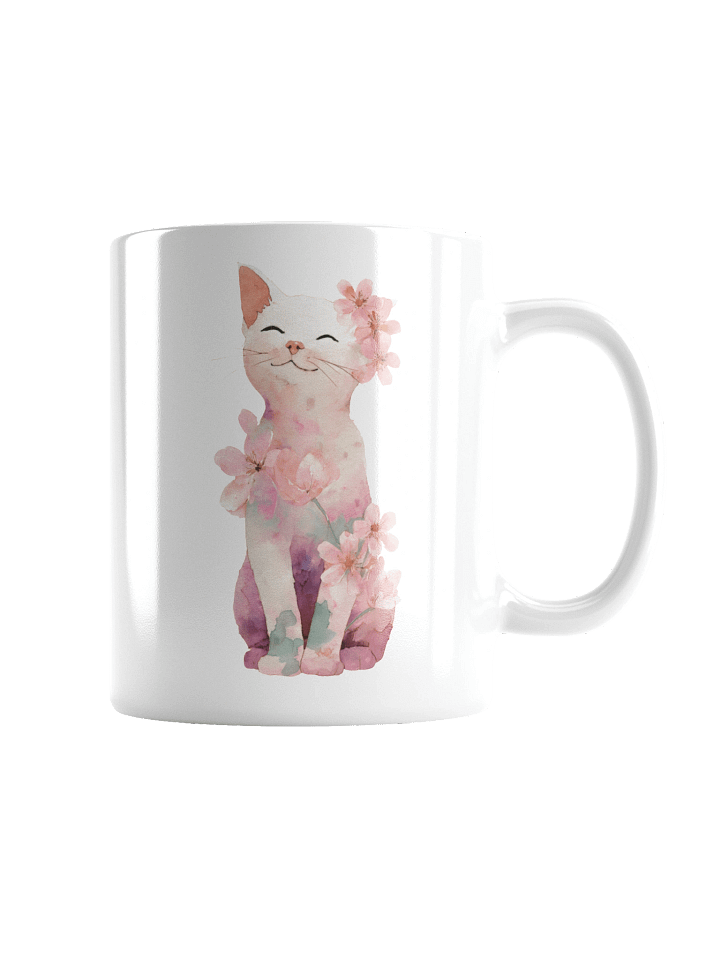 Watercolor Cat Blossom Mug product image (6)