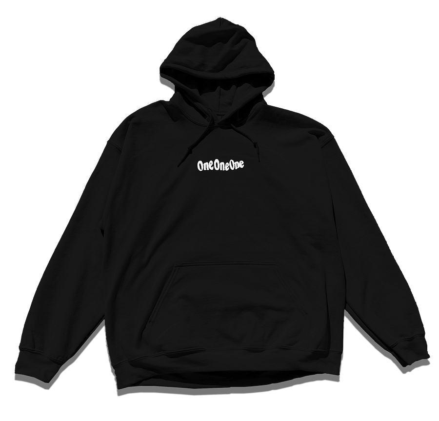 BEAUTIFUL DAY - BLACK HOODIE WHITE PRINT product image (2)