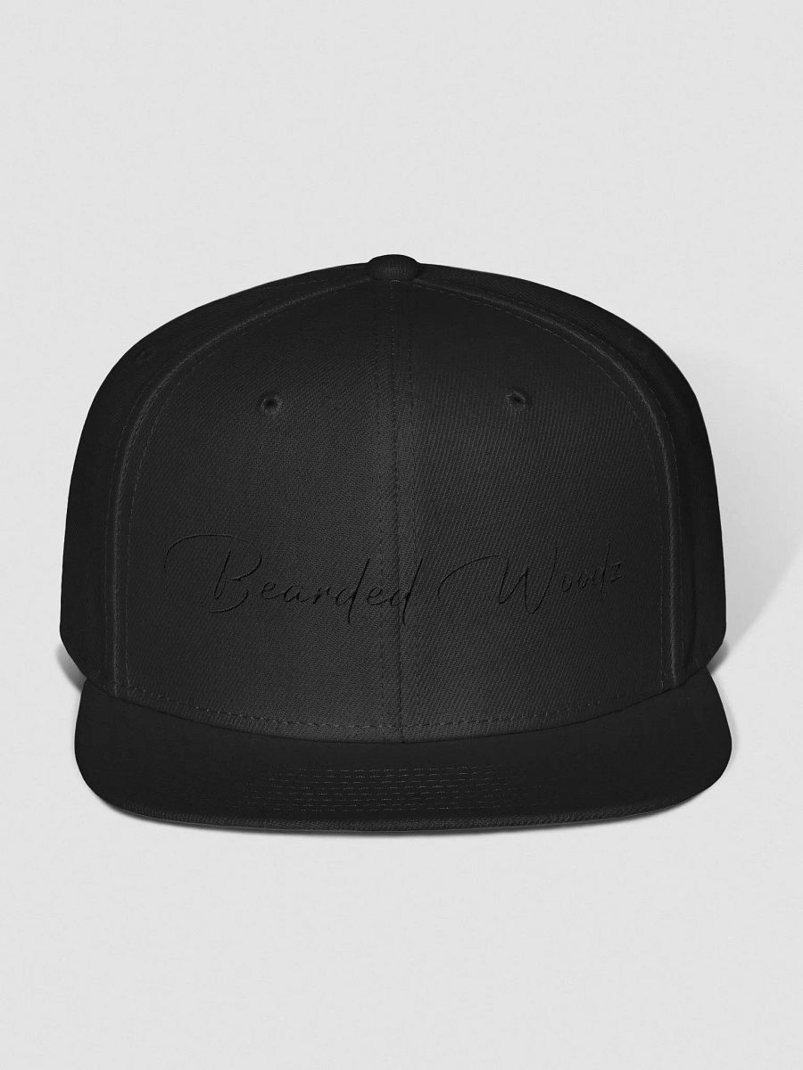 Bearded Woodz Signature Snapback Cap (Black Embroidery) product image (1)