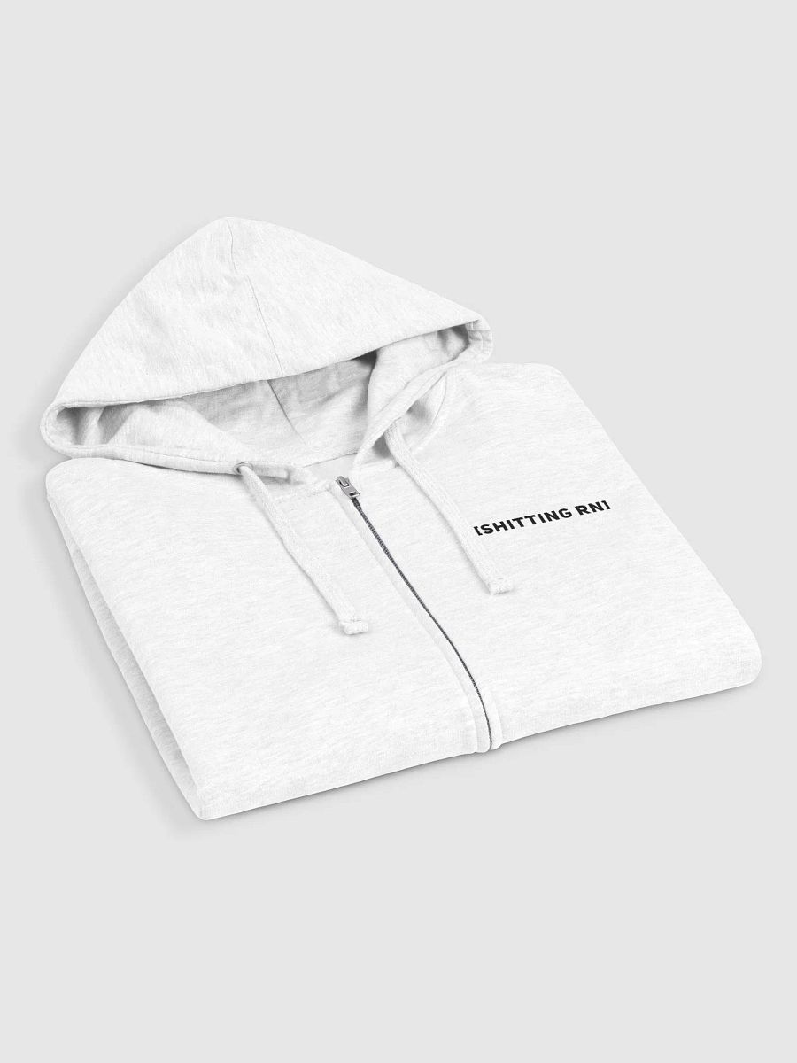 SHITTING RN ZIP-UP HOODIE [WHITE] product image (4)