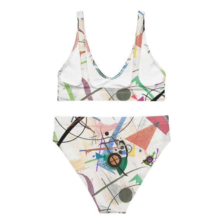Abstract Lithographic Pattern Design High Waisted Bikini - V1 product image (1)