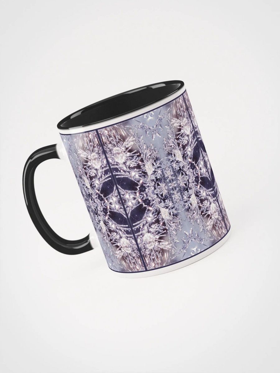 Nature Mandala Mug, Frost Mandala Cup, Frosty Windows Collection, Seasonal Cup, Psychedelic Kaleidoscopic Artwork, 2 Color Cup product image (3)