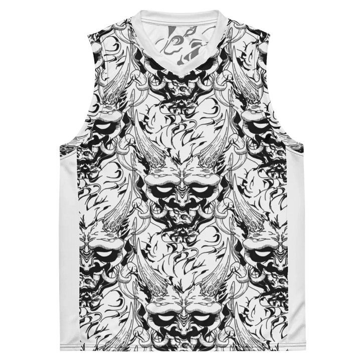 [ ONIFACE ] WHITE /BLACK Basketball Jersey // SYN product image (1)