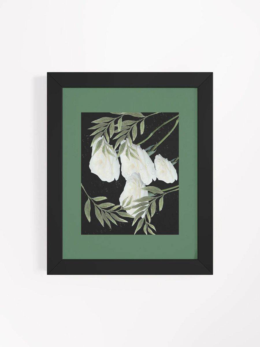Ethereal White Rose Blossom Framed Poster product image (4)