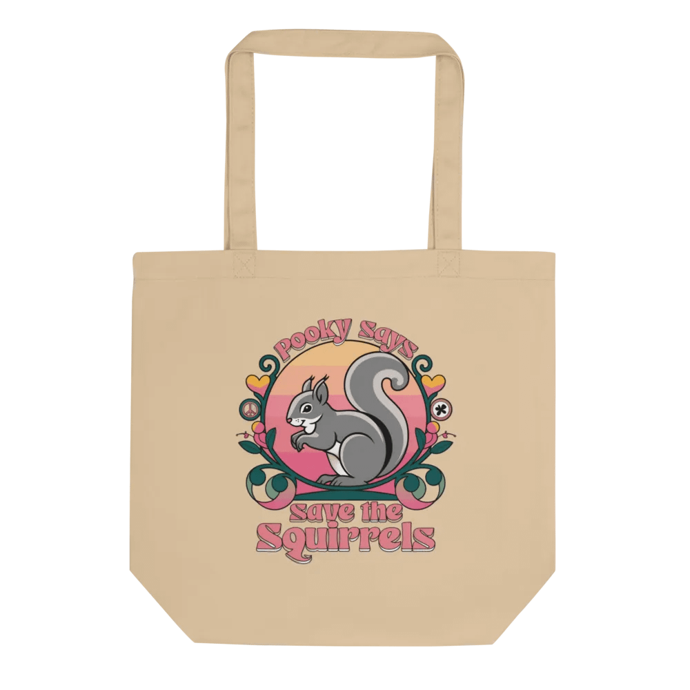 Pooky's Save the Squirrels Eco Tote product image (1)