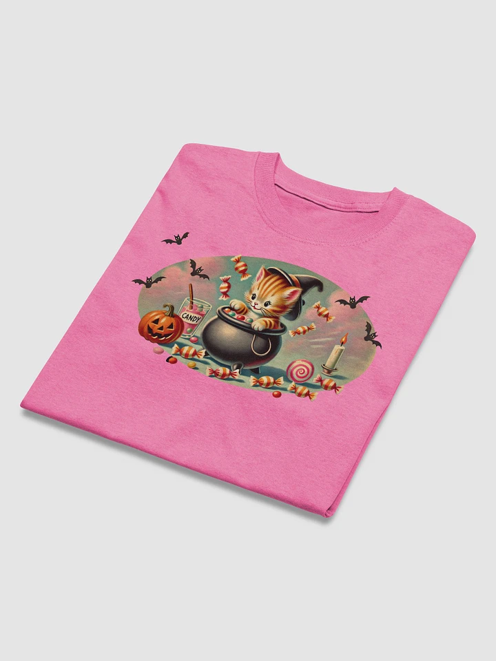 Kitten Cauldron Halloween Basic T-Shirt by Gildan product image (1)