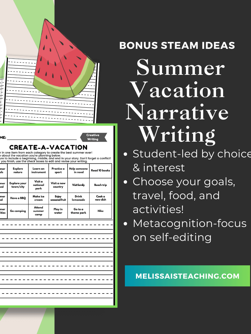 Summer Olympics, Travel & Camping BUNDLE | Narrative Writing BUNDLE + Editing Checklist BONUS STEAM Ideas product image (6)