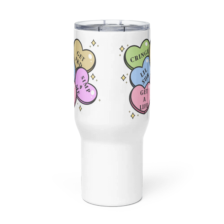 Streamer Conversation Hearts Travel Tumbler product image (3)