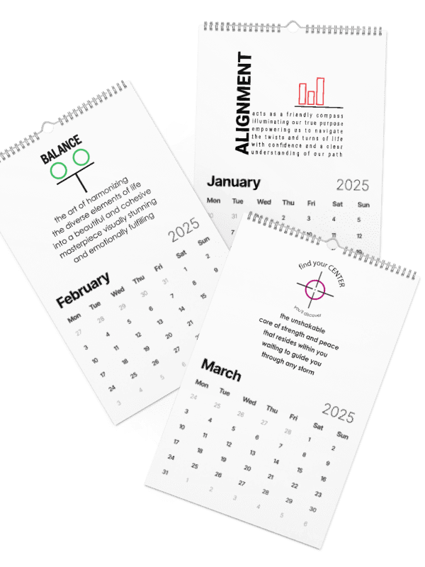 Implied 2025 Calendar : A Year of Positivity and Purpose-Now $10.50 Use promo code VIBES4LOVE at checkout product image (1)