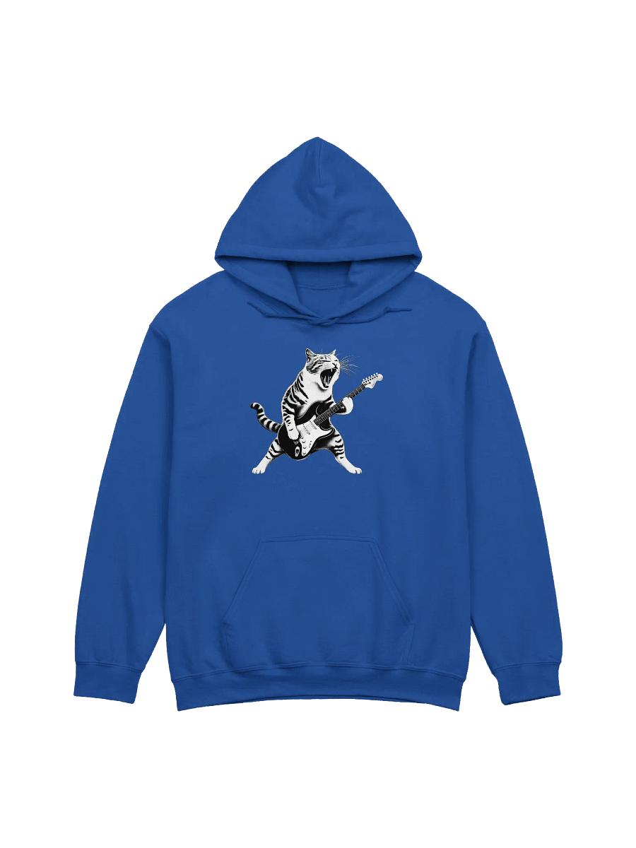 CAT PLAYING GUITAR HOODIE product image (1)