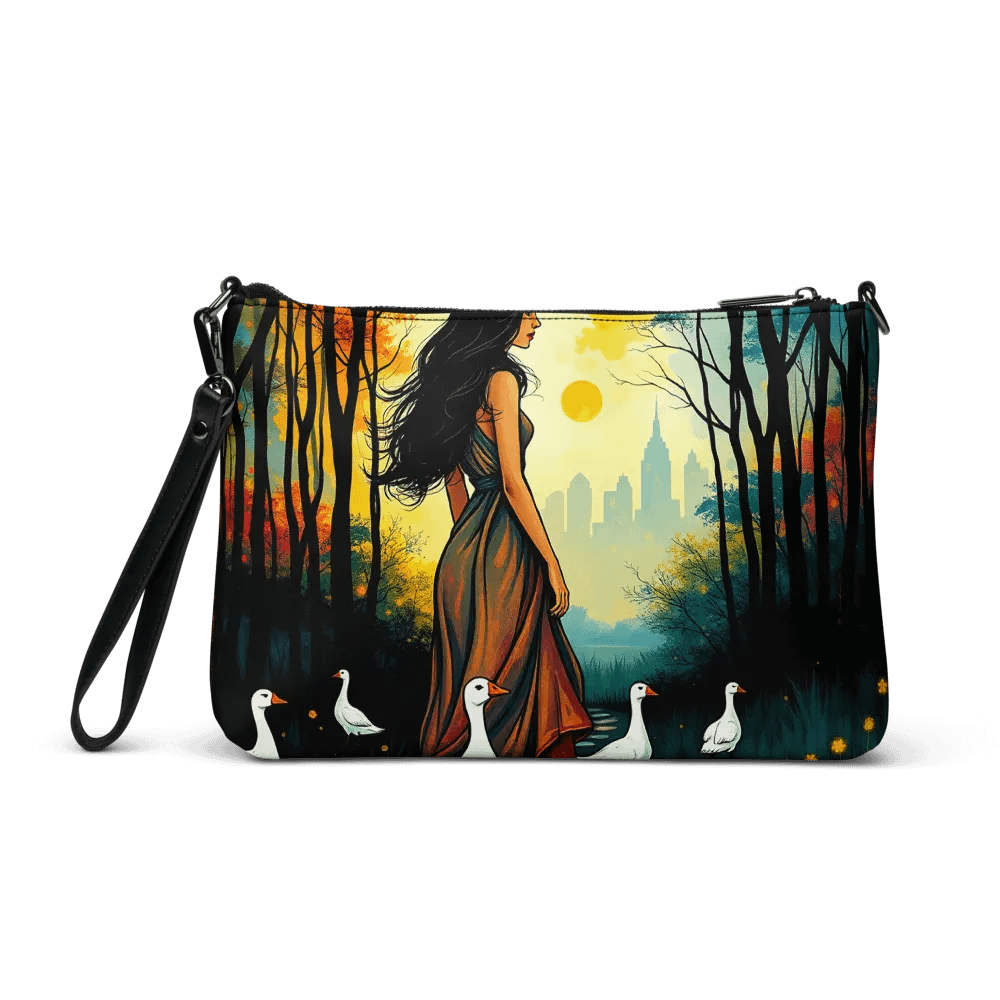 premium faux leather Serene Path All-Over Print Crossbody Bag product image (3)