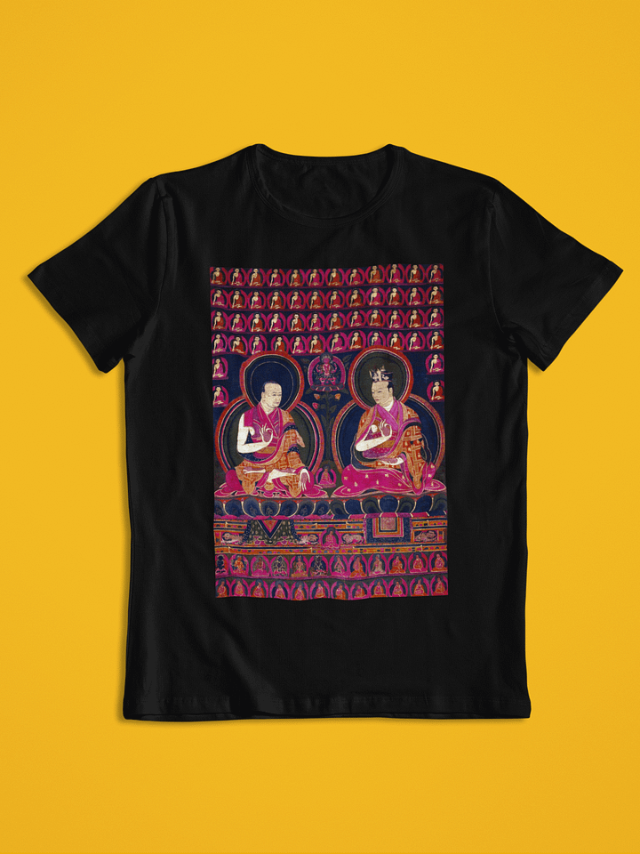 Mikyo Dorje and Sangye Nyenpa Traditional Buddhist Thangka Art Unisex T-Shirt product image (1)