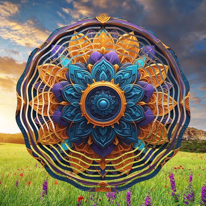 Flower Royale Wind Spinner Design PNG product image (1)
