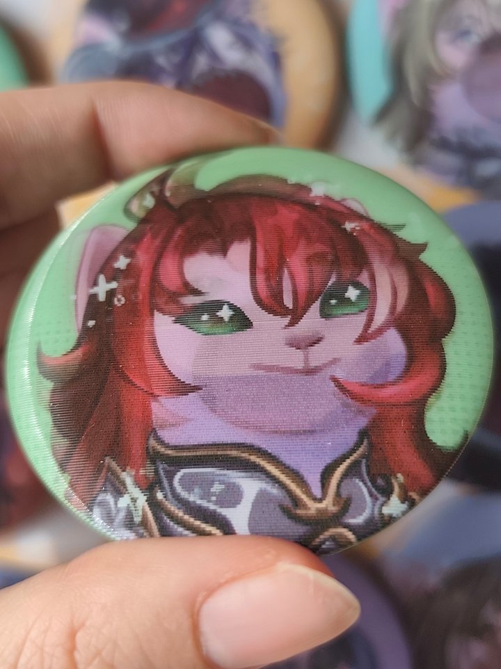 HSR Lenticular Popcat meme pin product image (2)