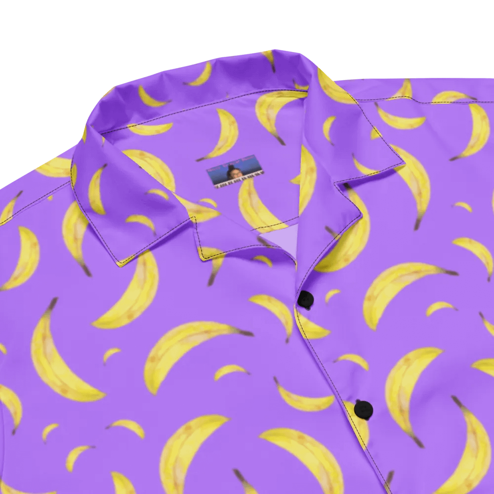 Bananapalooza pattern purple Hawaiian Shirt product image (3)
