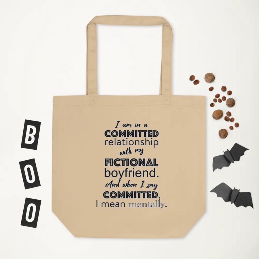 Book Lover Bookish Tote Bag, Fictional Boyfriend Bookworm Gift product image (8)