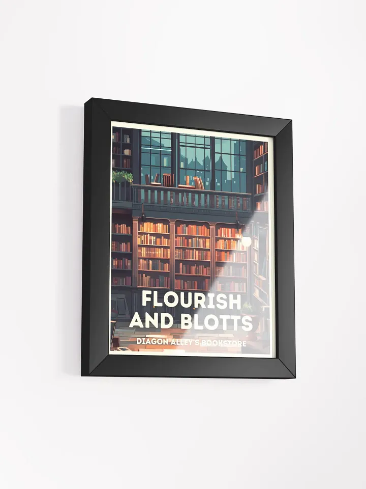 Flourish and Blotts Bookstore Vintage Travel Poster product image (2)
