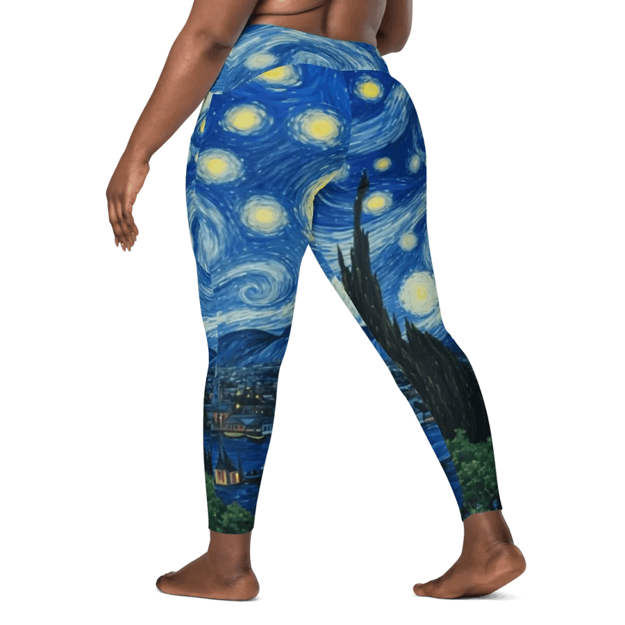 Leggings with Pockets – Starry Night Print for Dreamy & Artistic Style product image (10)