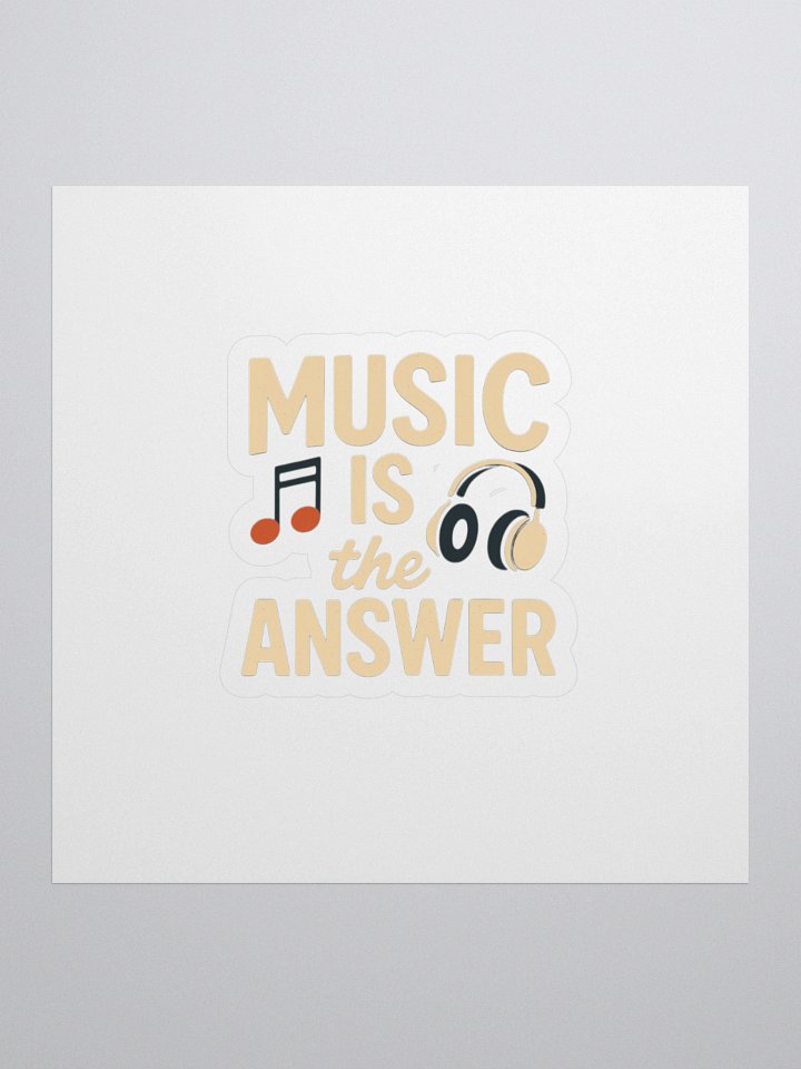 Music is the Answer Kiss Cut Stickers product image (1)