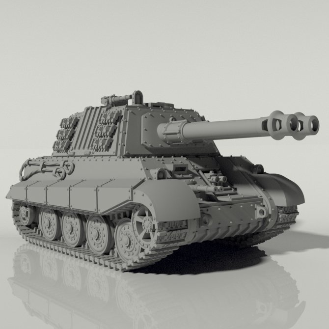Grim Jagdtiger II Heavy Tank Destroyer STLs product image (6)