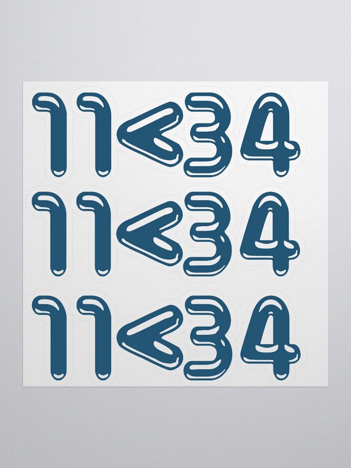 11<34 Kiss cut sticker sheet product image (1)