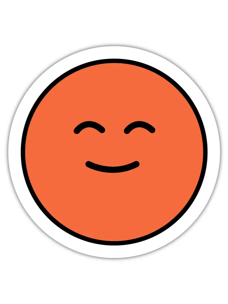 Builder.io - Orange Smiley Face Sticker product image (1)