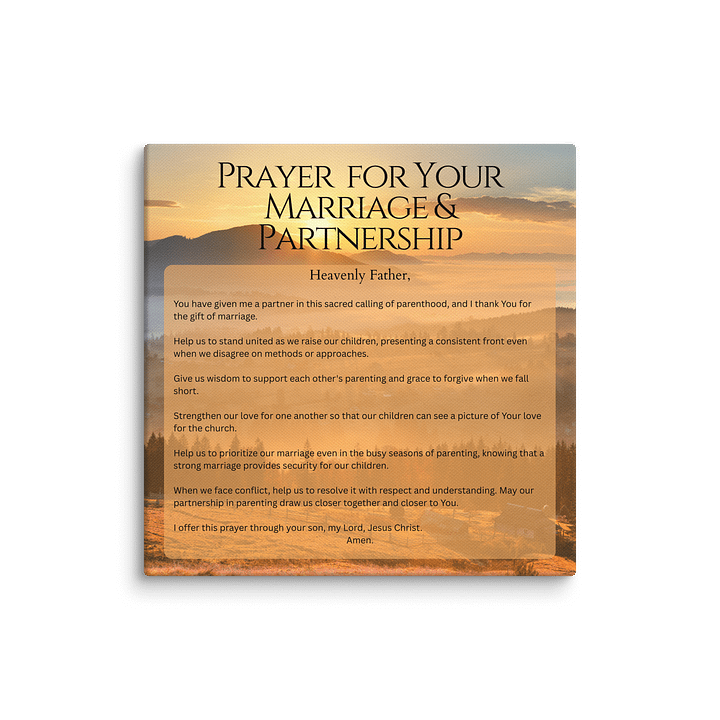 Prayer for your Marriage and Partnership - Canvas product image (12)