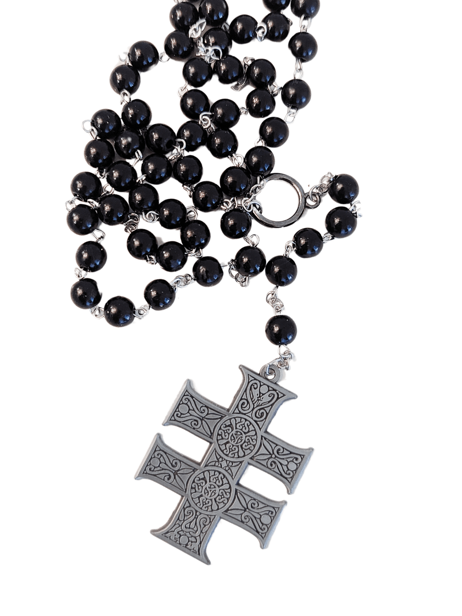 Annwyn Cross Black Rosary product image (1)