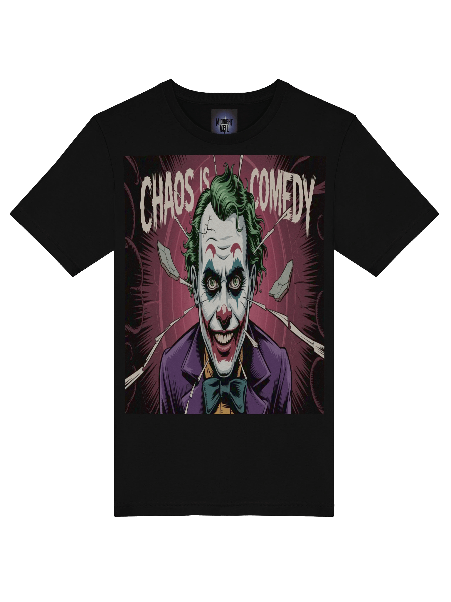 Chaos is Comedy: The Joker's Wild Grin Graphic Tee product image (7)
