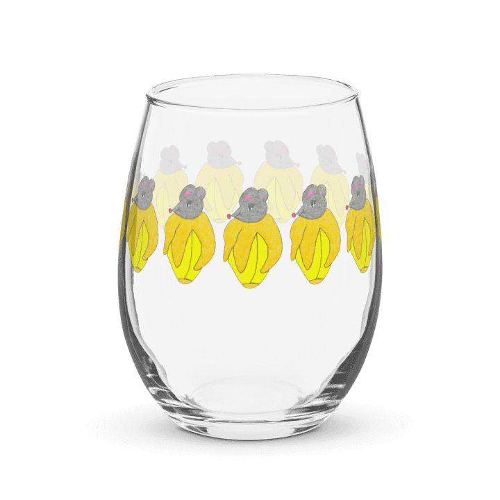 Banana mouse Stemless Wine Glass product image (1)