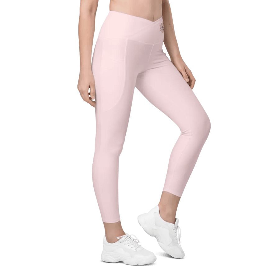 Blush Pink BlueTink Crossover Leggings: Sun-Protected & Stylish product image (5)
