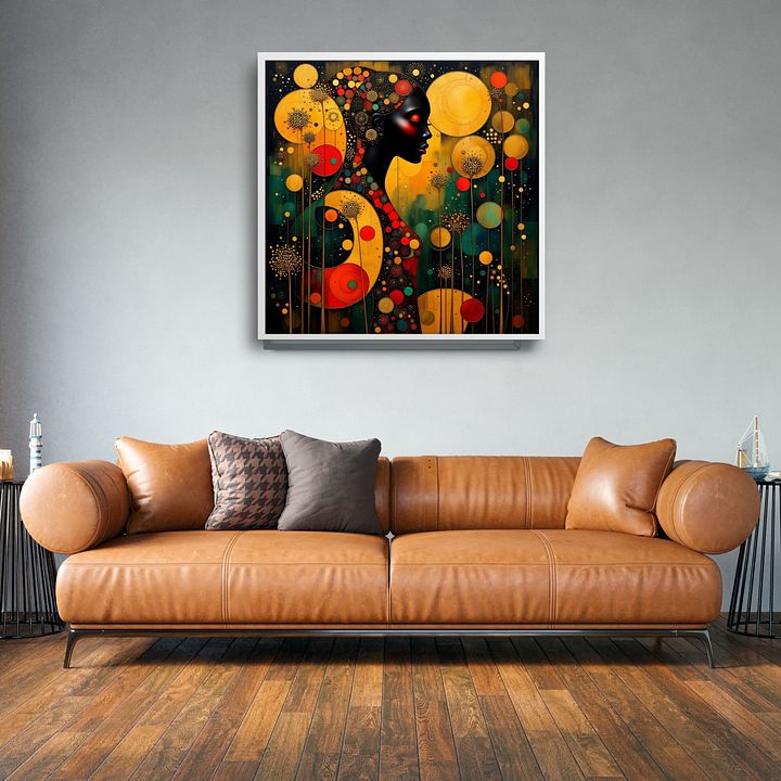 Winnergy Beautiful Black Woman Illustration Printable Art product image (2)