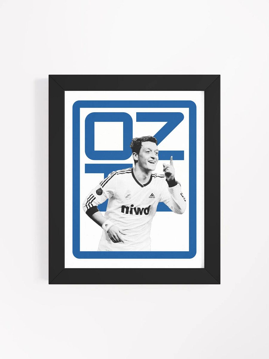 Mesut Özil BW Real Madrid Name Art Framed Print product image (3)