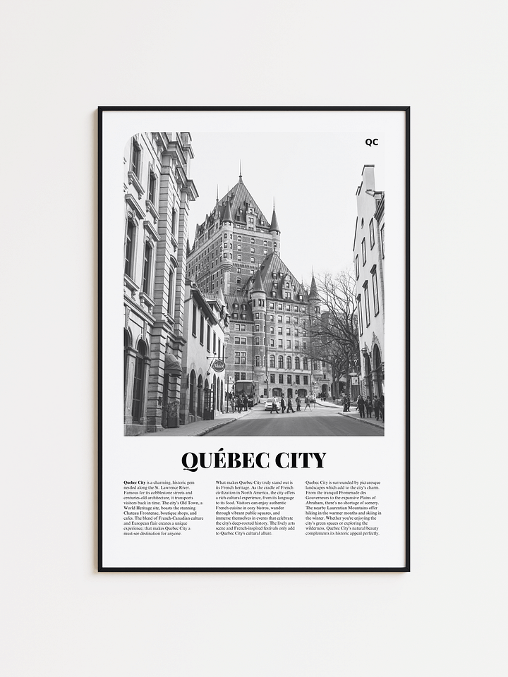 Quebec City 01 Newspaper Poster product image (1)