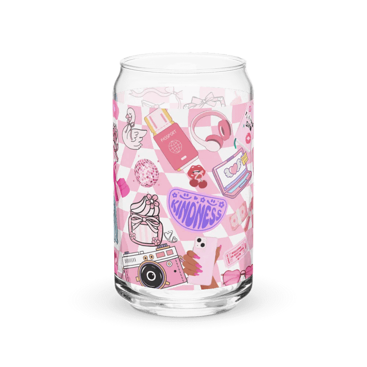 Girly Aesthetic Delight Can-Shaped Glass product image (2)