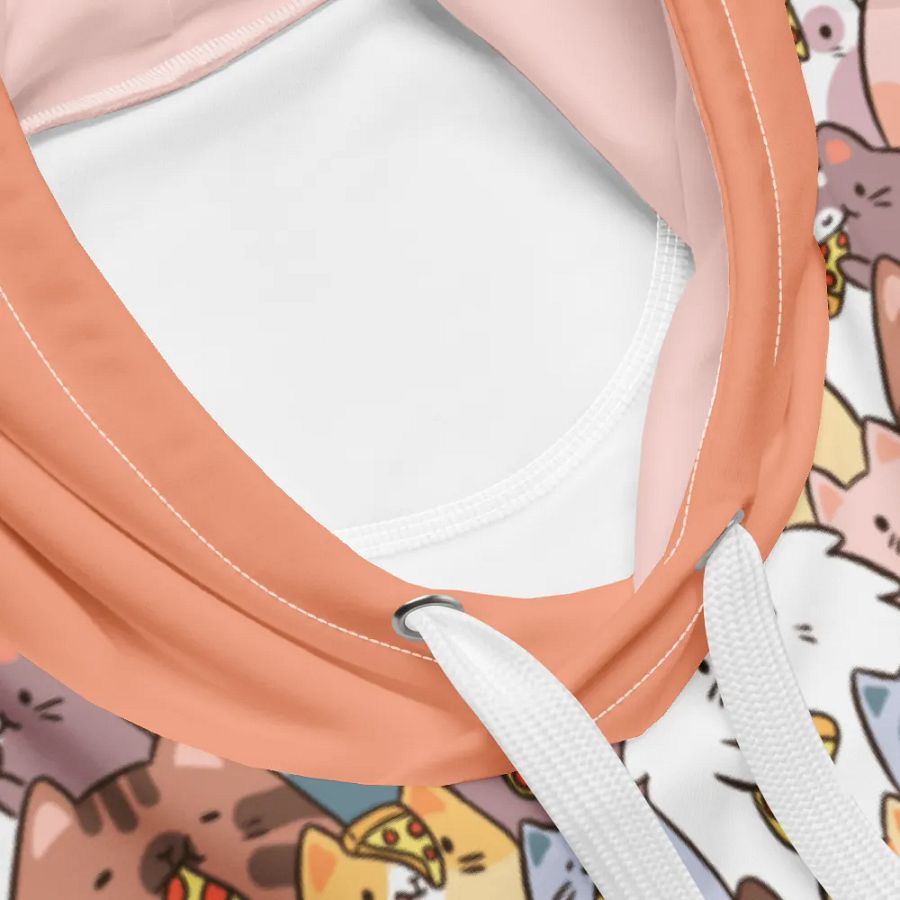 Whimsical Cat Pizza Party All-Over Hoodie product image (8)