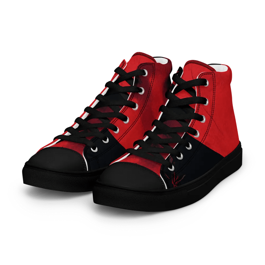 Crimson Gaze Men's canvas High Top Shoes product image (6)