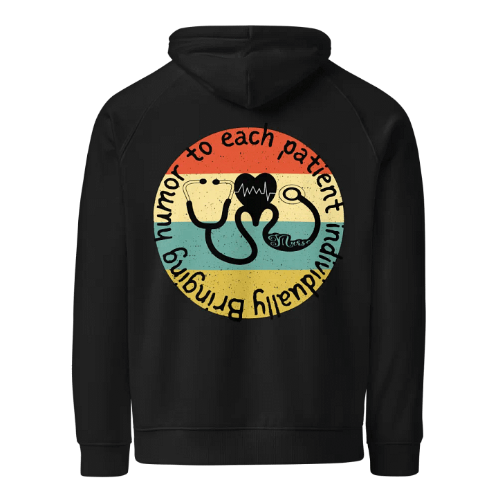 Bringing humor to each patient individually Eco Raglan Hoodie product image (7)