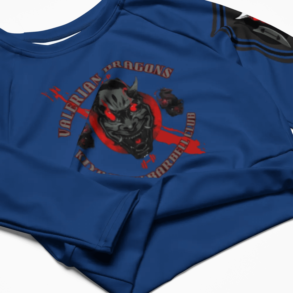women oni crop top long sleeve (BLUE) product image (8)
